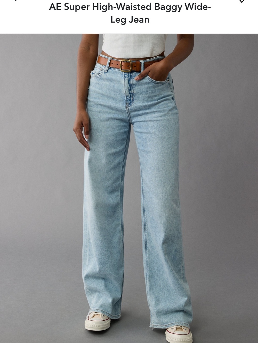 American Eagle High-Waisted Baggy Wide-Leg Jeans